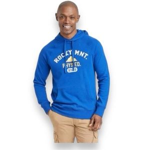 Goodfellow & Co. Mens Rocky MNT. Phys Ed. Pullover Hoodie, Blue, sz XXL